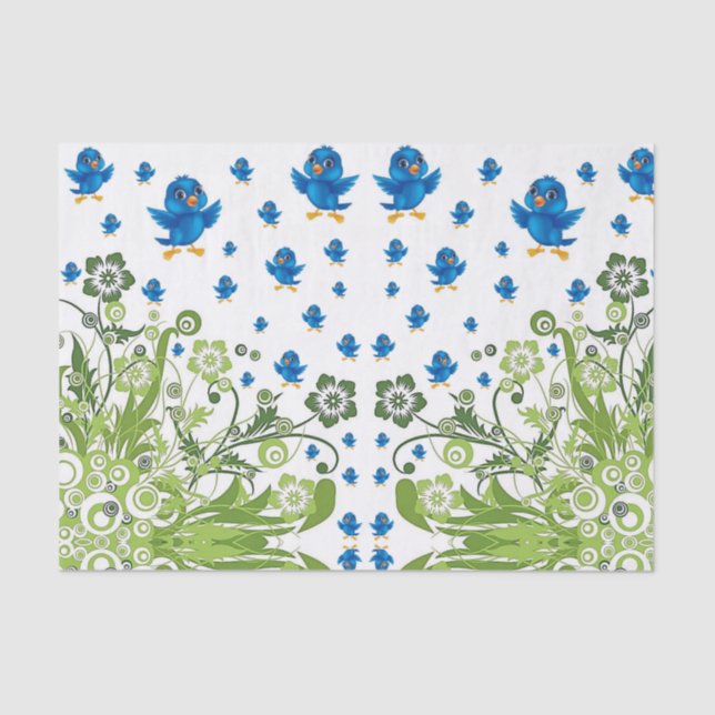 Decorative tissue paper birds (Front)