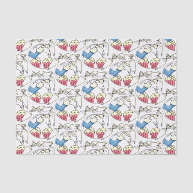 Decorative Tissue Paper Cake Decorator (Front)