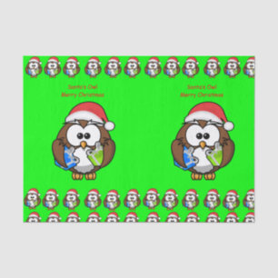 Decorative tissue paper christmas owl