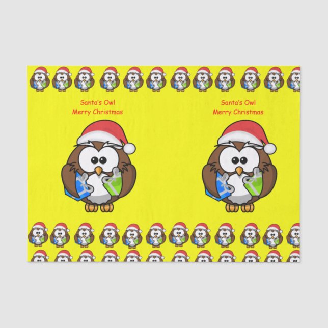 Decorative tissue paper christmas owl (Front)