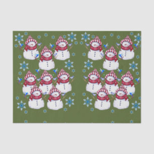 Decorative tissue paper christmas snowman