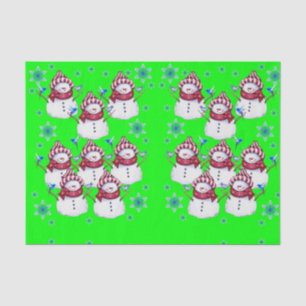 Decorative tissue paper christmas snowman