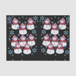 Decorative tissue paper christmas snowman