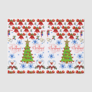 Decorative tissue paper christmas trees
