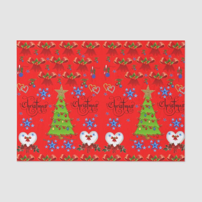Decorative tissue paper christmas trees (Front)