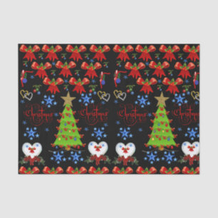 Decorative tissue paper christmas trees