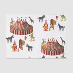 Decorative tissue paper clowns