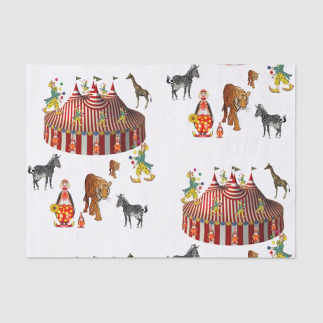 Decorative tissue paper clowns (Front)