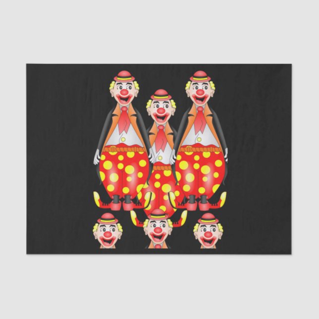 Decorative tissue paper clowns (Front)