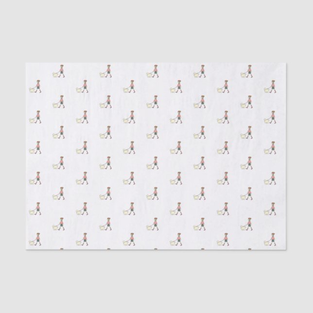 Decorative Tissue Paper Dog Walker (Front)