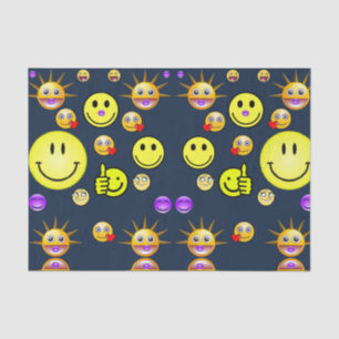 Decorative tissue paper faces