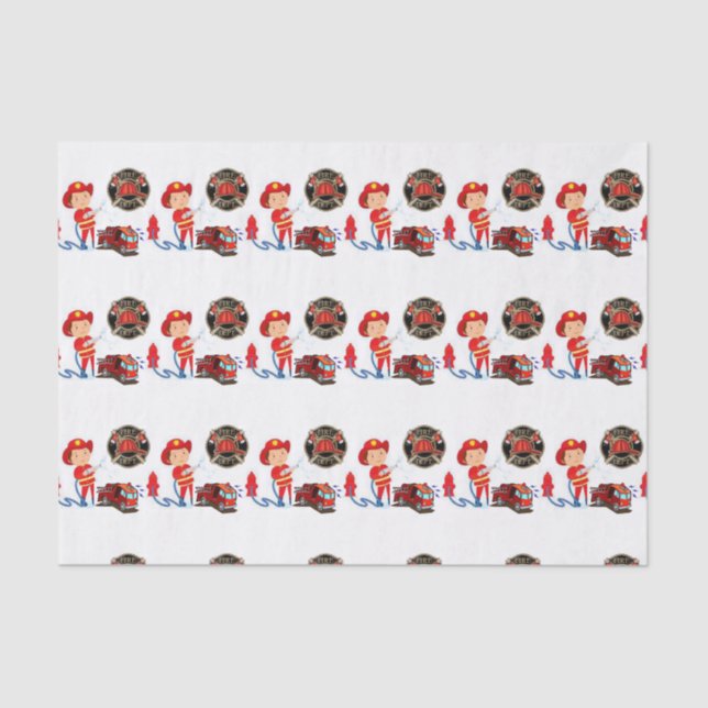 Decorative Tissue Paper Fireman (Front)