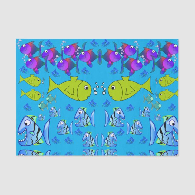 Decorative tissue paper fish (Front)