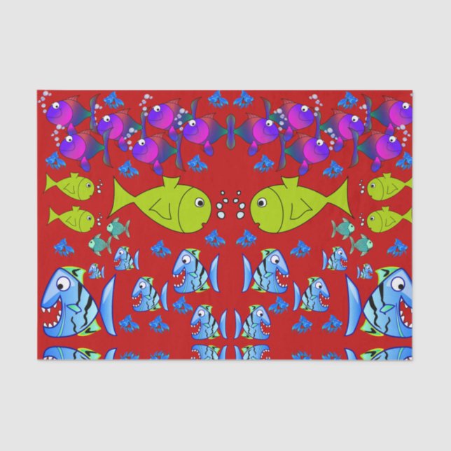 Decorative tissue paper fish (Front)