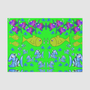 Decorative tissue paper fish