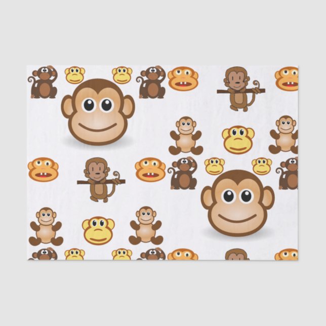 Decorative tissue paper monkeys (Front)