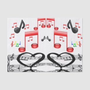 Decorative tissue paper musicians music