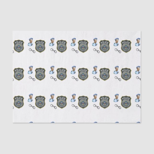 Decorative Tissue Paper Policeman (Front)