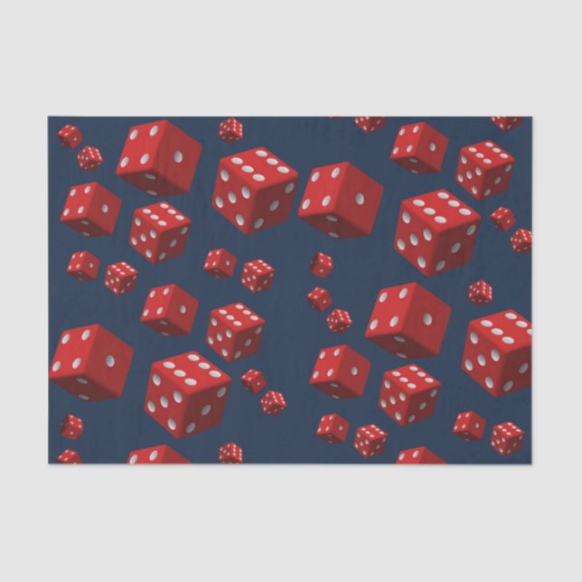 Decorative tissue paper red dice mancave (Front)