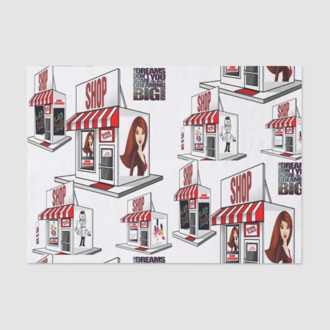 Decorative tissue paper salon nails (Front)