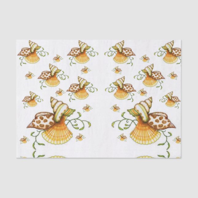 Decorative tissue paper seashells (Front)