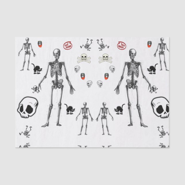 Decorative tissue paper skeletons halloween (Front)