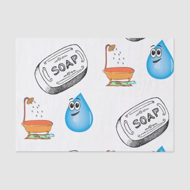 Decorative tissue paper soap bathroom (Front)