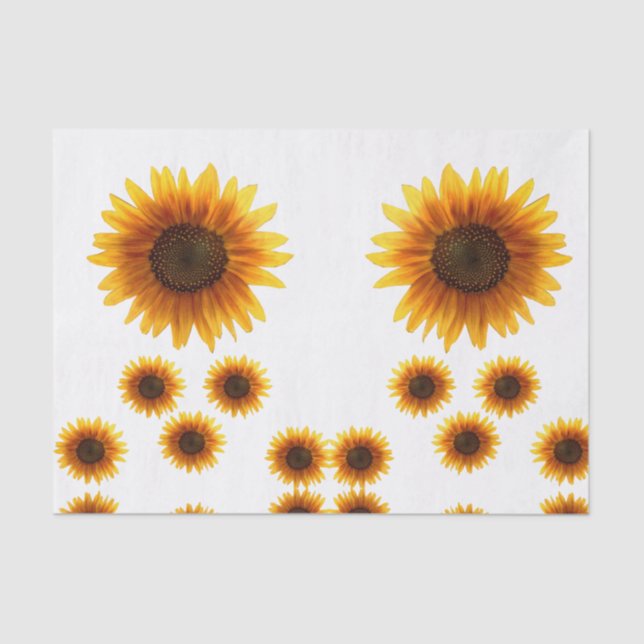 Decorative tissue paper sunflowers (Front)