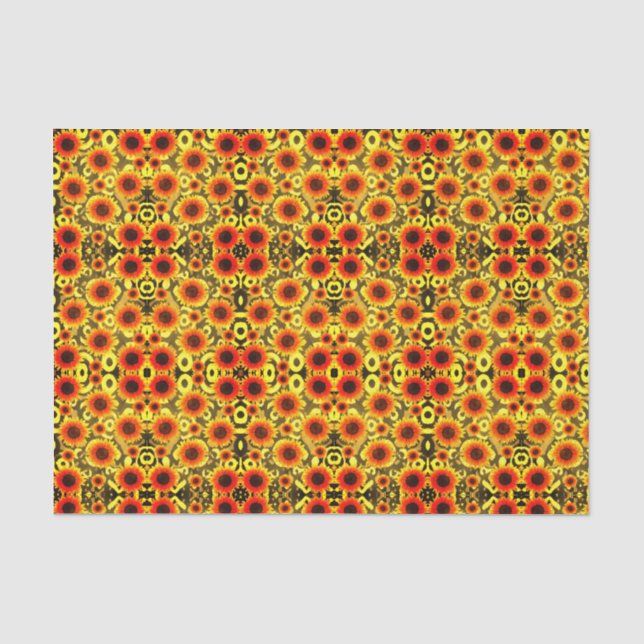 Decorative tissue paper sunflowers (Front)