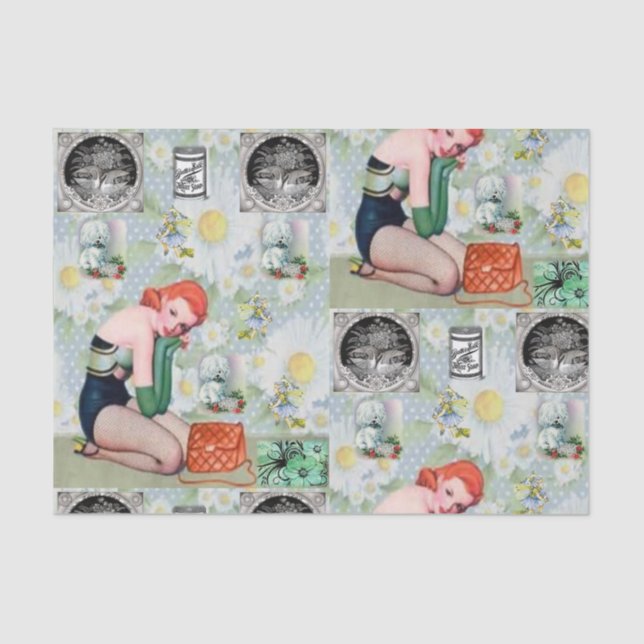 Decorative tissue paper vintage photos (Front)