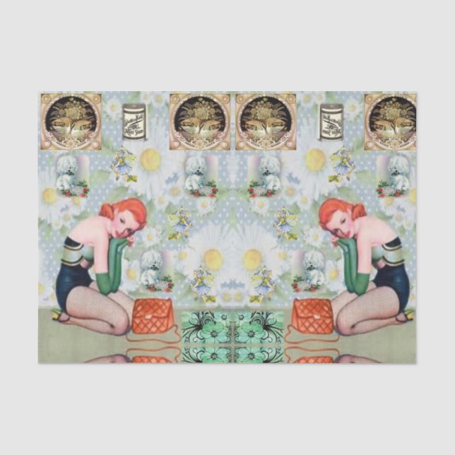 Decorative tissue paper vintage photos (Front)