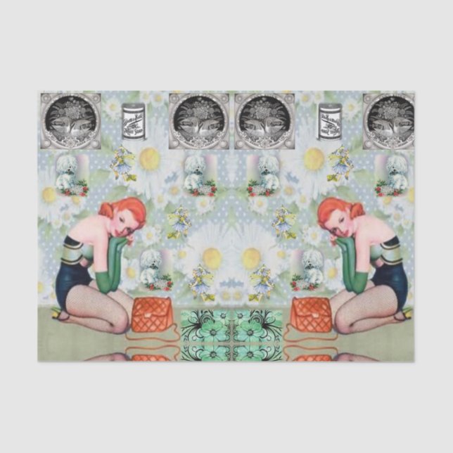 Decorative tissue paper vintage photos (Front)