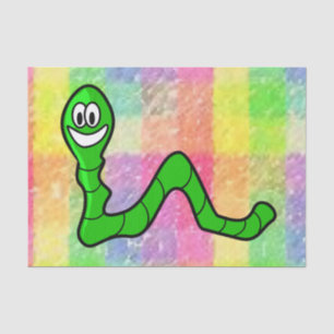 Decorative tissue paper worms