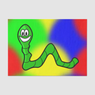 Decorative tissue paper worms