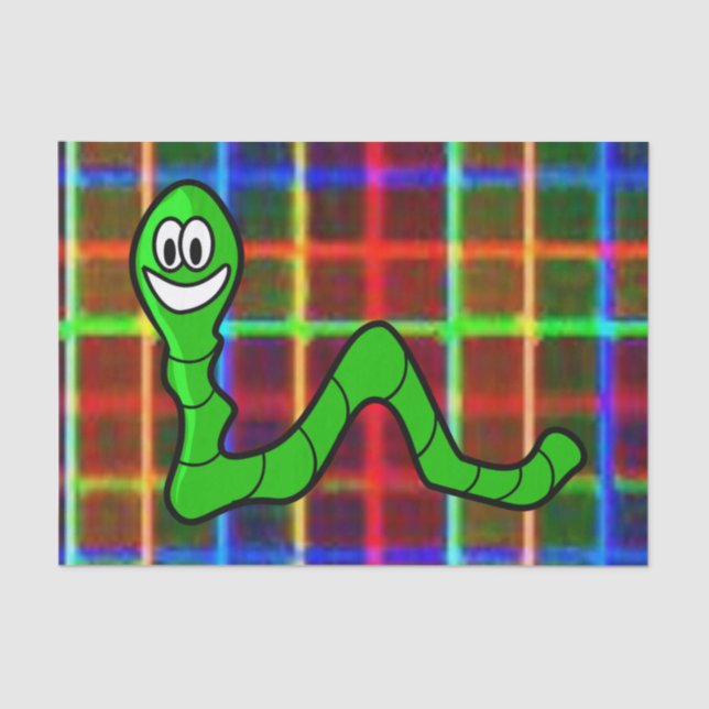 Decorative tissue paper worms (Front)