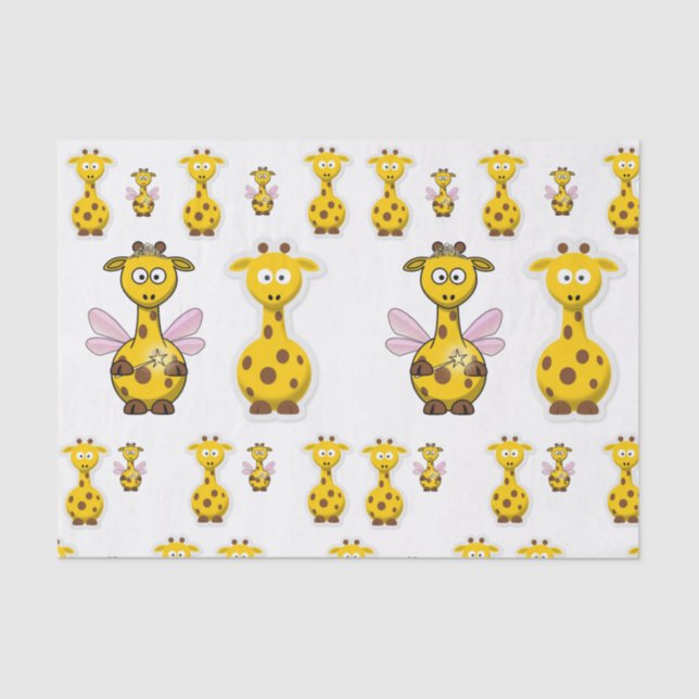 Decorative tissue paper yellow giraffe (Front)
