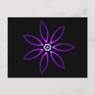 Decorative Two Tone kaleidoscope Postcard
