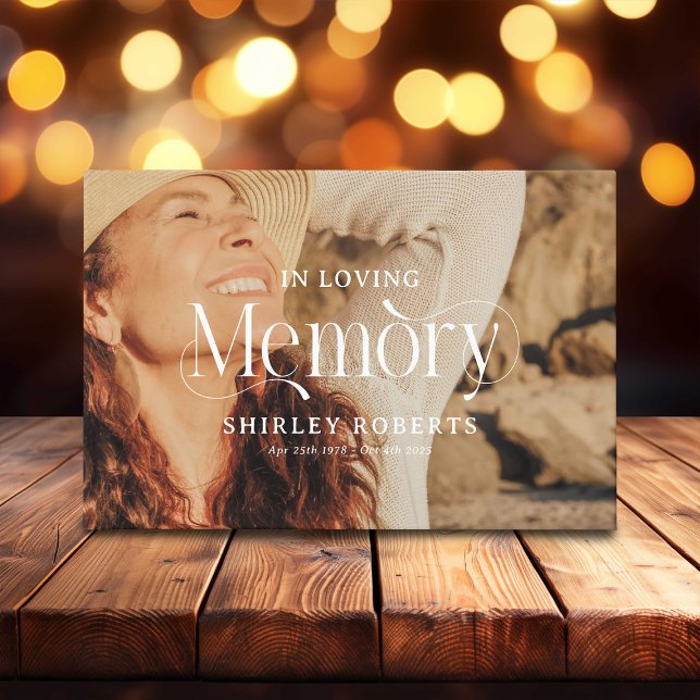 Decorative Typography Photo Sympathy Guest Book (Creator Uploaded)