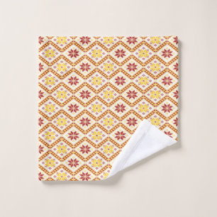 Decorative Ukrainian cross stitch Wash Cloth