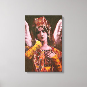 Decorative Vintage Angel Wrapped Canvas