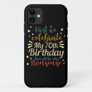 decorative vintage awesome 70th birthday Case-Mate iPhone case
