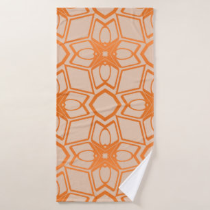 Decorative vintage style seamless geometric patter bath towel