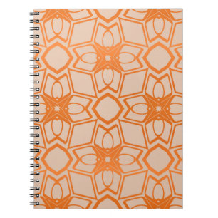 Decorative vintage style seamless geometric patter notebook