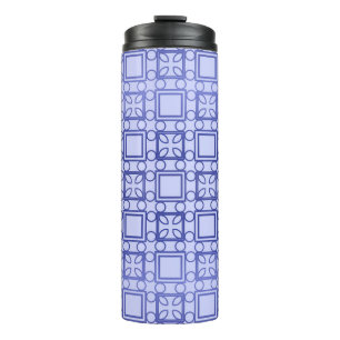 Decorative vintage style seamless geometric patter thermal tumbler