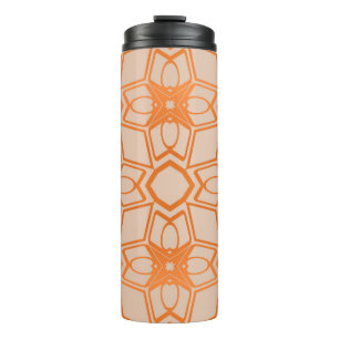 Decorative vintage style seamless geometric patter thermal tumbler