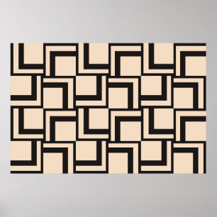 Decorative wallpaper design in shape. Vintage luxu Poster