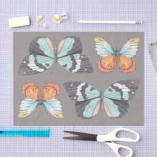 Decorative watercolor butterflies Hobby Decoupage Tissue Paper