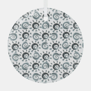 Decorative watercolor elements, versatile seamless glass tree decoration