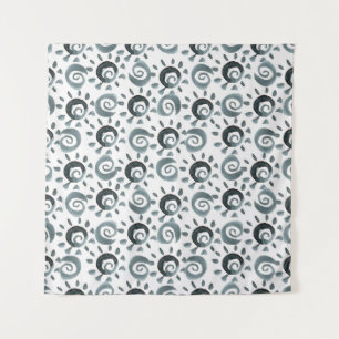 Decorative watercolor elements, versatile seamless tapestry