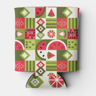 Decorative Watermelon Elements Art Print Can Cooler